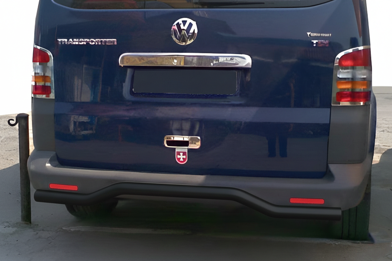 Задня дуга хвиля Black (нерж) для Volkswagen T5 Multivan 2003-2010 рр