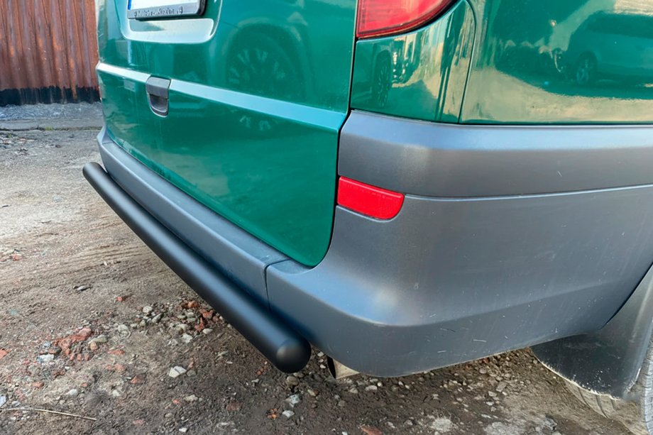 Mercedes Vito W639 2004-2014 гг. Задняя дуга AK002 Черная (нерж.) Фото 2