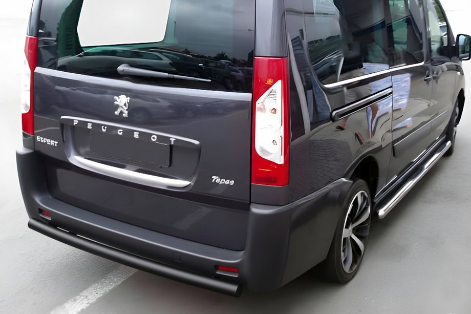 Citroen Jumpy 2007–2017 гг. Задняя дуга Black (нерж. сталь) Image