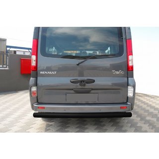 Задняя защита AK002 Черная (нерж. сталь) Nissan Primastar 2002-2014 гг. фото 1