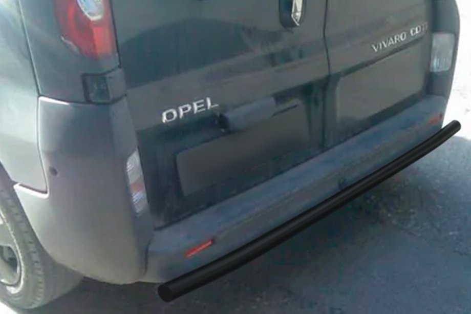 Nissan Primastar 2002-2014 гг. Задняя защита AK002 Черная (нерж. сталь) Фото 3