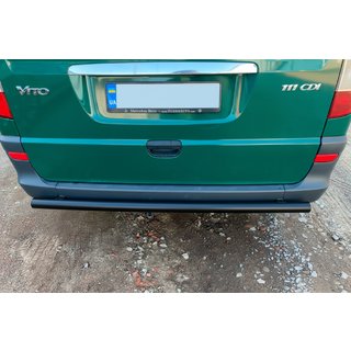 Задняя дуга AK002 Черная (нерж.) Mercedes Viano 2004-2014 гг. фото 2