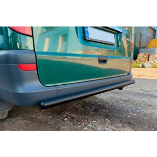 Задняя дуга AK002 Черная (нерж.) Mercedes Viano 2004-2014 гг. фото 4