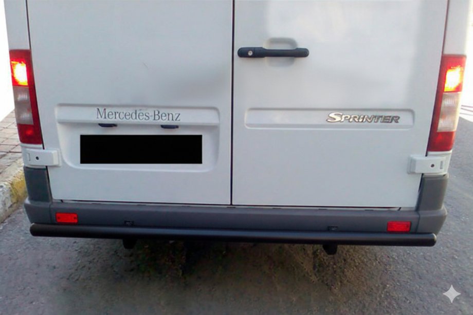 Mercedes Sprinter W901/902/903/904/905 1995–2006 гг. Задняя дуга AK002 Черная (нерж.) Фото 1