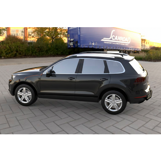 Задняя дуга Black (нержавейка) Volkswagen Touareg 2010-2018 гг. фото 2