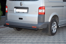 Volkswagen T5 Multivan 2003–2010 гг. Задняя дуга AK002 Черная (нерж. сталь) фото 3