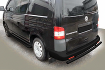 Volkswagen T5 Multivan 2003–2010 гг. Задняя дуга AK002 Черная (нерж. сталь) фото 6