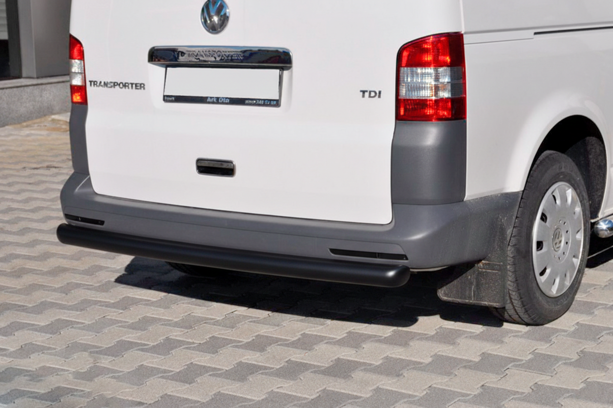 Задня дуга AK002 Black (нерж) для Volkswagen T5 2010-2015 рр
