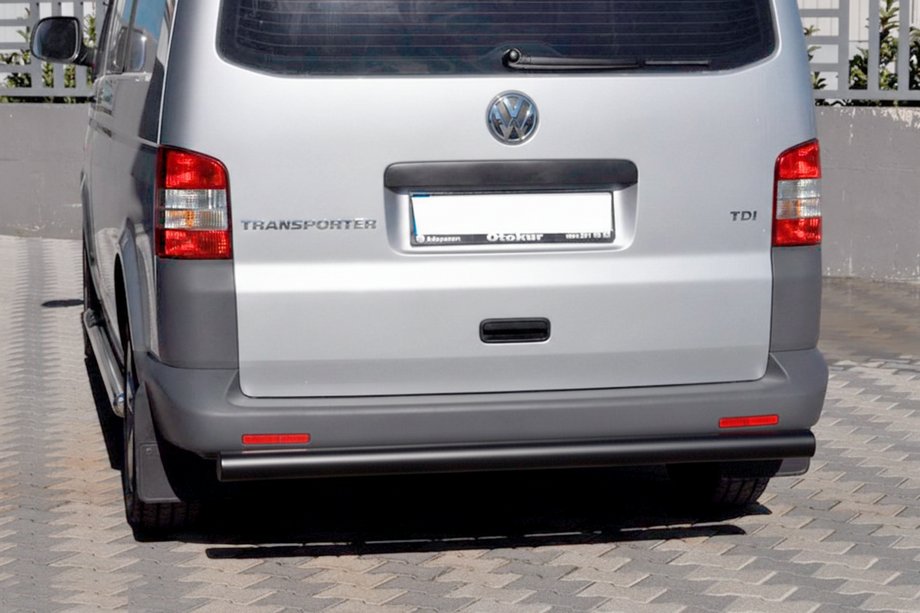 Volkswagen T5 2010-2015 гг. Задняя дуга AK002 Черная (нерж. сталь) Фото 4