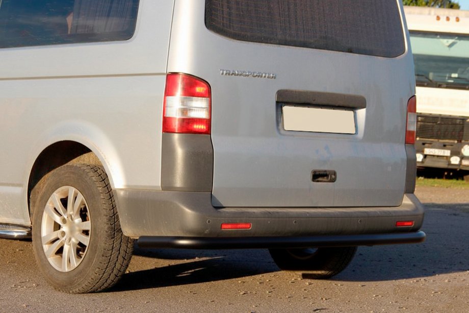 Volkswagen T5 Transporter 2003-2010 гг. Задние углы AK003 Черный (2 шт, Нержавейка) Фото 7