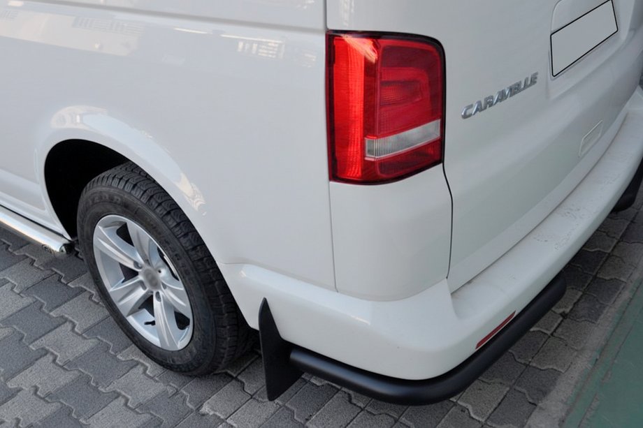 Volkswagen T5 2010-2015 гг. Задние уголки AK003 Черные (2 шт., нержавейка) Фото 8