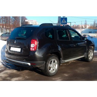 Задняя прямая дуга Black (нерж. сталь) Dacia Duster 2008-2018 гг. фото 4