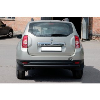Задняя прямая дуга Black (нерж. сталь) Dacia Duster 2008-2018 гг. фото 2