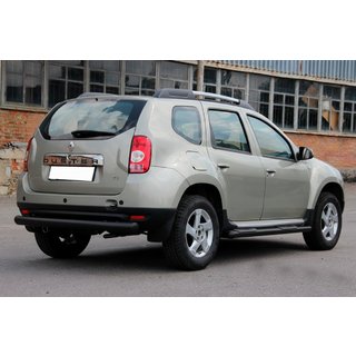 Задняя прямая дуга Black (нерж. сталь) Dacia Duster 2008-2018 гг. фото 3