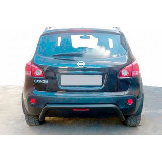 Задняя дуга AK007 Черная (нержавеющая сталь) Nissan Qashqai 2007-2010 гг. фото 1