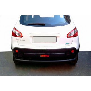 Задняя прямая дуга Black (нерж. сталь) Nissan Qashqai 2010-2014 гг. фото 1