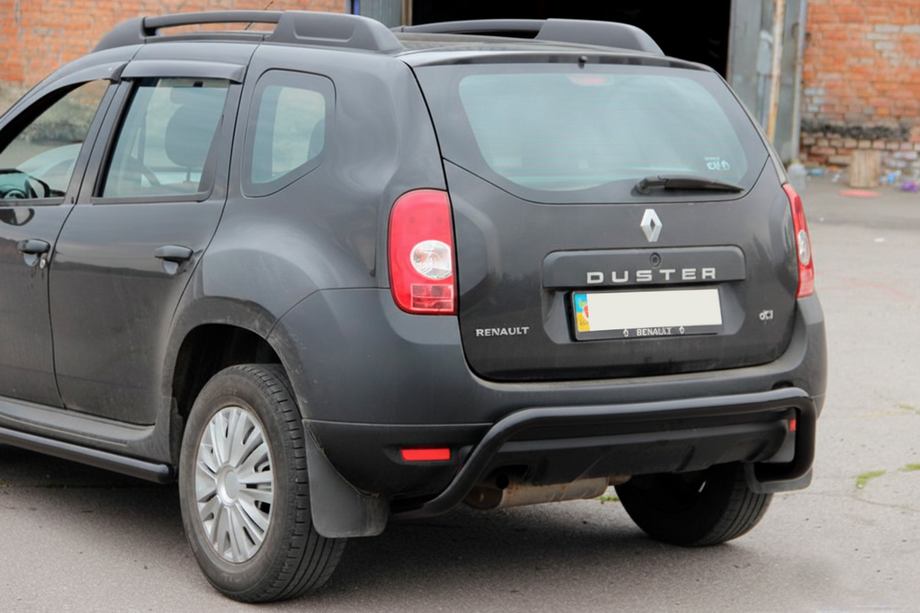 Renault Duster 2008–2017 гг. Задняя дуга Black (нерж.) Image