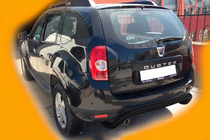 Dacia Duster 2008-2018 гг. Задняя дуга Black (нерж.) фото 5