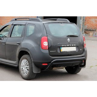 Задняя дуга Black (нерж.) Dacia Duster 2008-2018 гг. фото 1