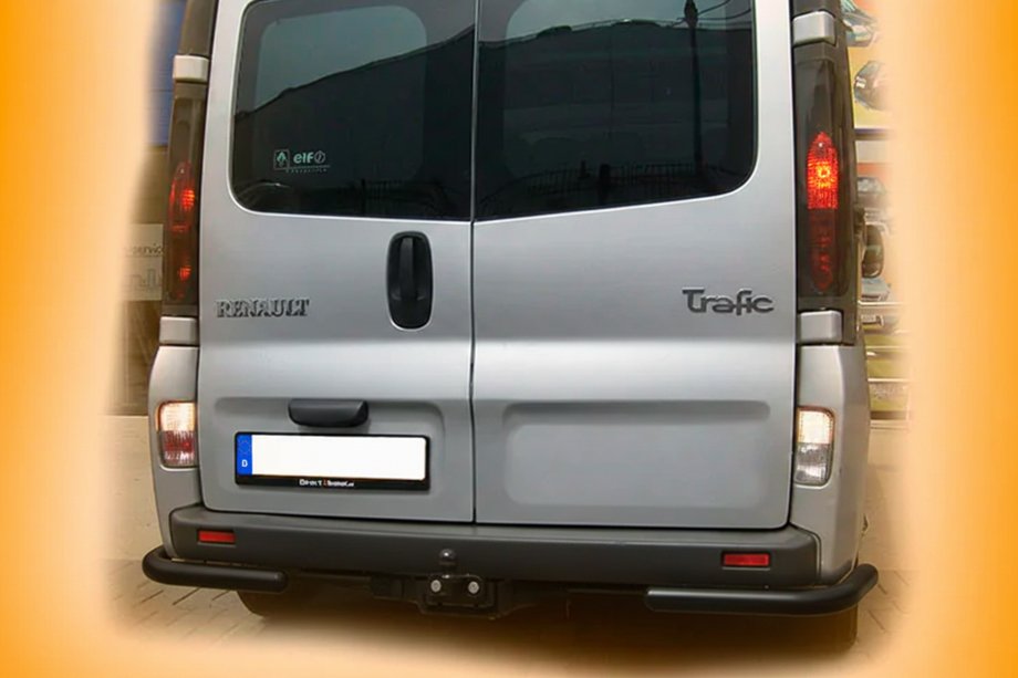 Nissan Primastar 2002-2014 гг. Задние уголки AK003 Черные (нержавейка) Фото 3