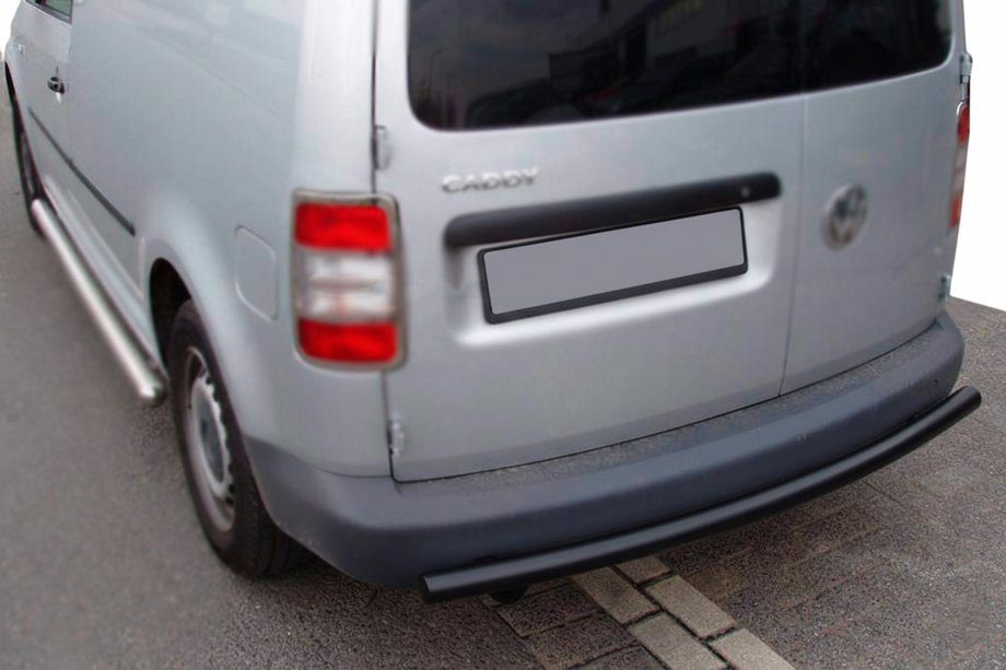 Volkswagen Caddy 2004-2010 гг. Задняя дуга Black (1 шт, нержавейка) Фото 2