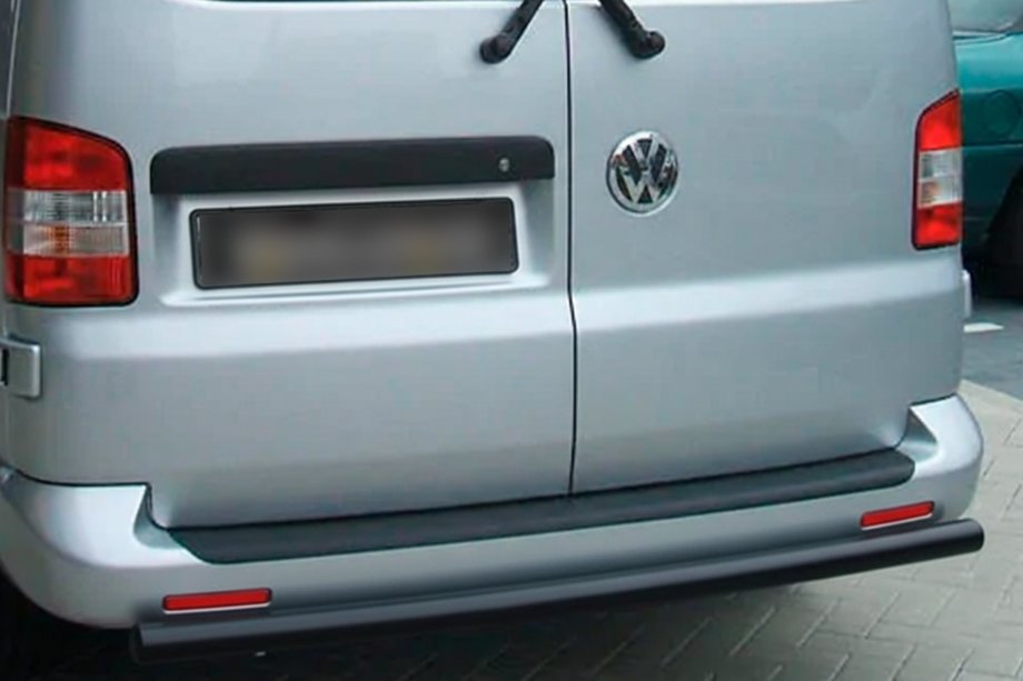 Volkswagen Caddy 2010-2015 гг. Задняя дуга Black (2 шт, нержавейка) Фото 1