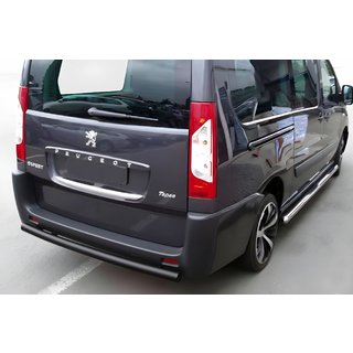 Задняя дуга AK002 Черная (нерж.) Peugeot Expert 2007-2016 гг. фото 1