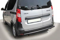 Renault Dokker 2013-2022 гг. Задняя дуга AK002 Черная (нерж. сталь) фото 2