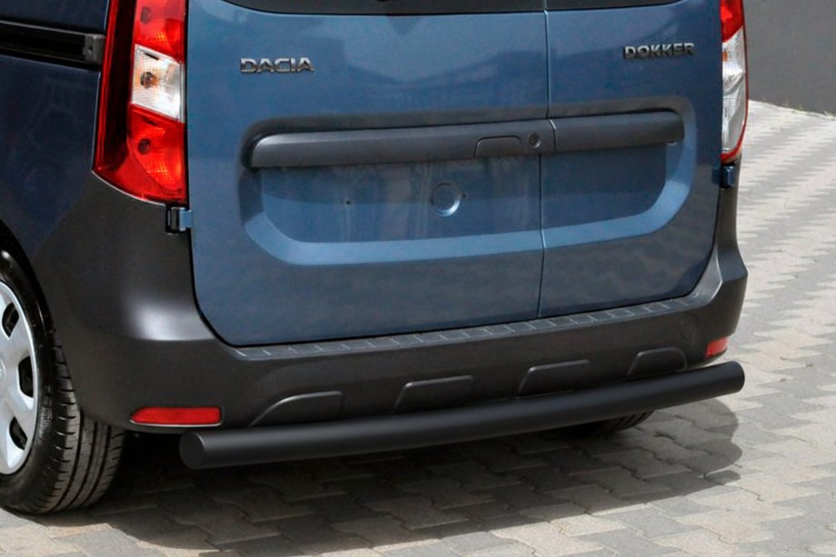 Dacia Dokker 2013-2022 гг. Задняя дуга AK002 Черная (нерж. сталь) Фото 1