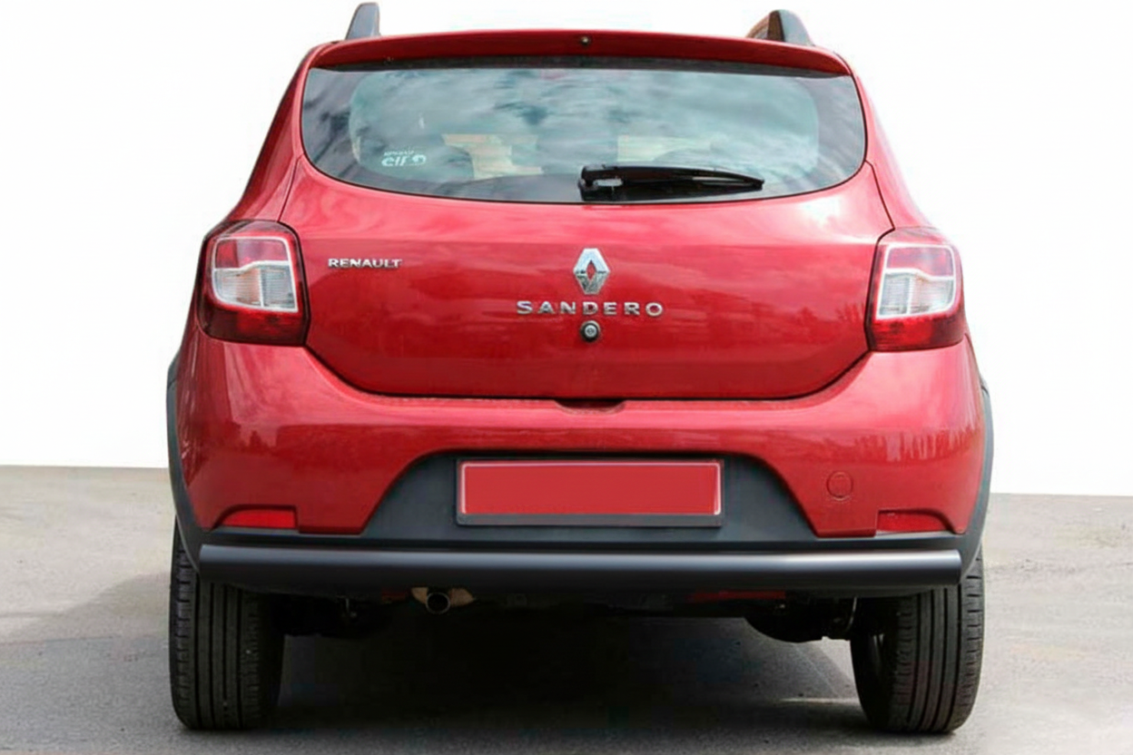 Задня дуга AK002 Black (нерж) для Dacia Sandero 2013-2020 рр