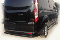 Ford Custom 2013-2022 гг. Задняя дуга AK002 Черная (нерж. сталь) фото 5