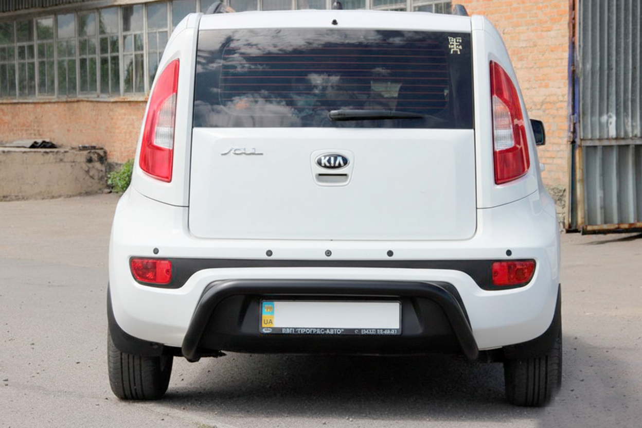 Задня дуга AK002 Black (нерж) для Kia Soul I 2008-2013 рр