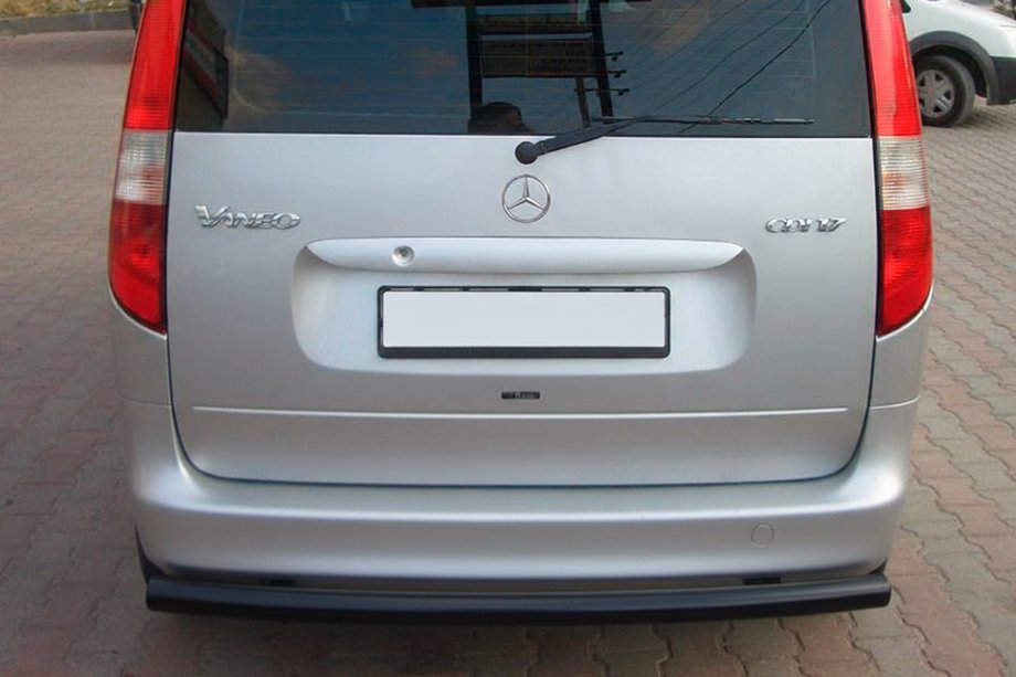 Mercedes Vaneo W414 2001-2005 гг. Задний кенгурятник Black (нержавейка) Фото 1