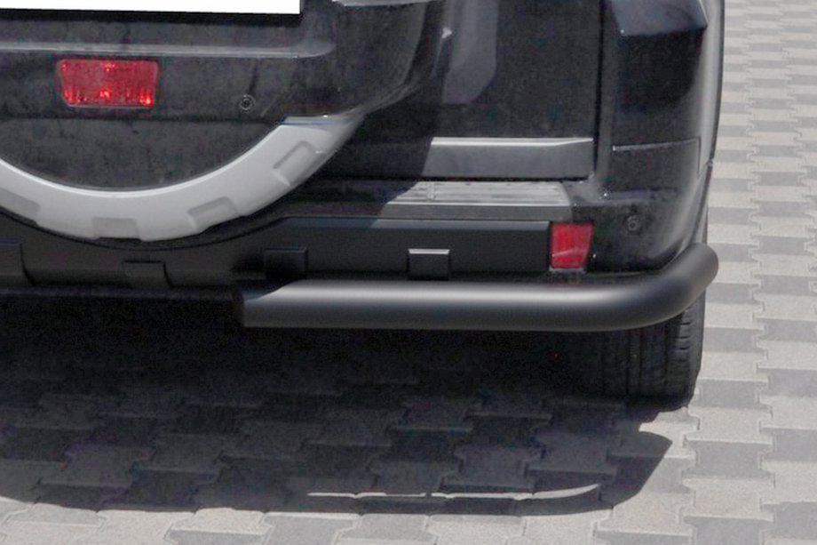 Mitsubishi Pajero Wagon IV 2006-2021 гг. Задняя дуга AK003 Черная (нерж.) Фото 2