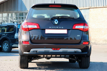 Renault Koleos 2008-2016 гг. Задняя дуга AK002 Черная (нерж. сталь) фото 3