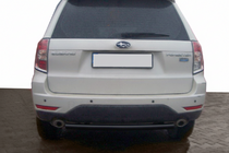 Subaru Forester 2008-2013 гг. Задняя дуга AK002 Черная (нерж. сталь) фото 3