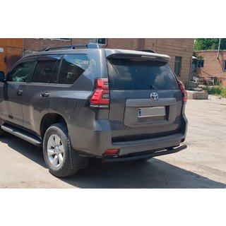 Задняя дуга AK002 Черная (нерж. сталь) Toyota Land Cruiser Prado 150 2009-2023 гг. фото 2