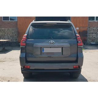 Задняя дуга AK002 Черная (нерж. сталь) Toyota Land Cruiser Prado 150 2009-2023 гг. фото 3