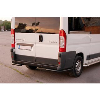 Задние уголки AK003 Черные (2 шт., нержавейка) Peugeot Boxer 2006-2025 гг. фото 2