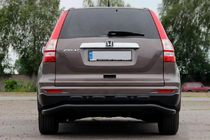 Honda CRV 2012-2016 гг. Задняя дуга AK008 Черная (нерж. сталь) фото 2