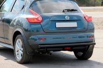 Nissan Juke 2010-2019 гг. Задняя дуга AK002 Черная (нерж. сталь) фото 2