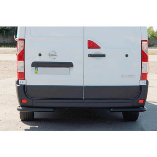 Задние уголки AK003 Черные (2 шт., нержавейка) Opel Movano 2010-2021 гг. фото 1
