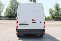 Nissan NV400 2010-2024 гг. Задние уголки AK003 Черные (2 шт., нержавейка) фото 3