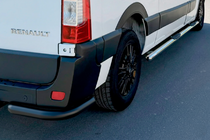 Nissan NV400 2010-2024 гг. Задние уголки AK003 Черные (2 шт., нержавейка) фото 5