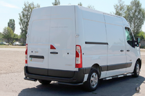 Nissan NV400 2010-2024 гг. Задние уголки AK003 Черные (2 шт., нержавейка) фото 6