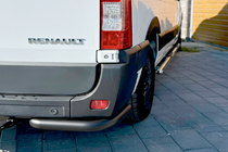 Nissan NV400 2010-2024 гг. Задние уголки AK003 Черные (2 шт., нержавейка) фото 7