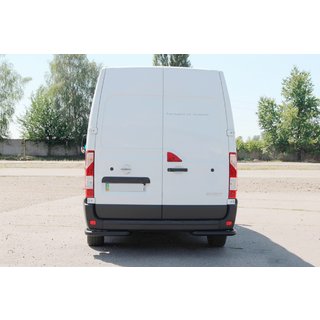 Задние уголки AK003 Черные (2 шт., нержавейка) Nissan NV400 2010-2024 гг. фото 3