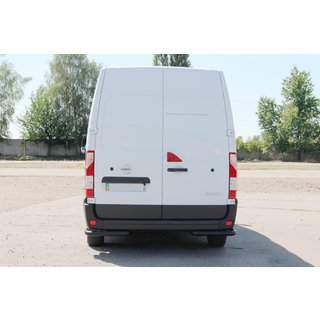 Задние уголки AK003 Черные (2 шт., нержавейка) Nissan NV400 2010-2024 гг. фото 3