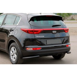 Задний угловой защитный элемент AK003 Черный (нержавейка) Kia Sportage 2015-2021 гг. фото 1