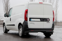 Opel Combo 2012-2018 гг. Задние угловые дуги AK003 Черный (нерж. сталь) фото 2